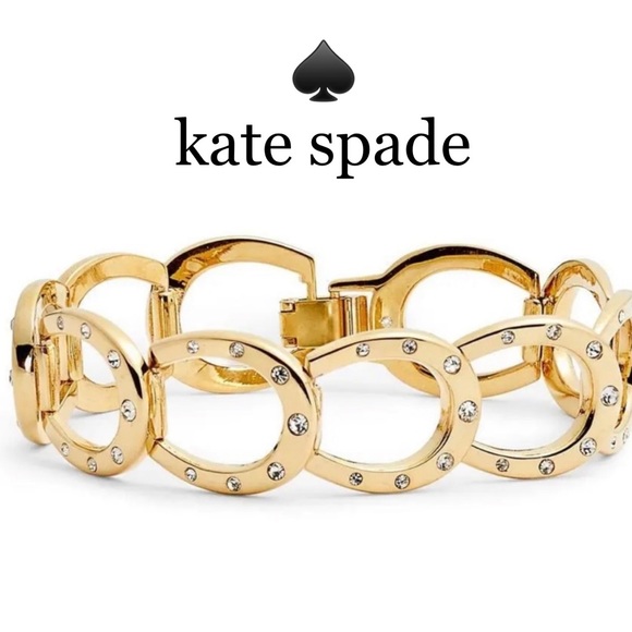 kate spade Jewelry - NWT Kate Spade Cleargold Wild Ones Horseshoe Bracelet